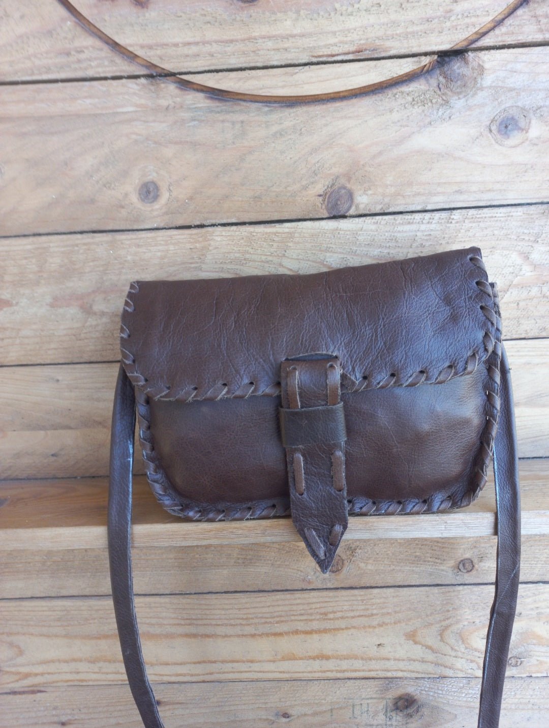 Buckled Flap Clutch Bag - Rustic Daisy