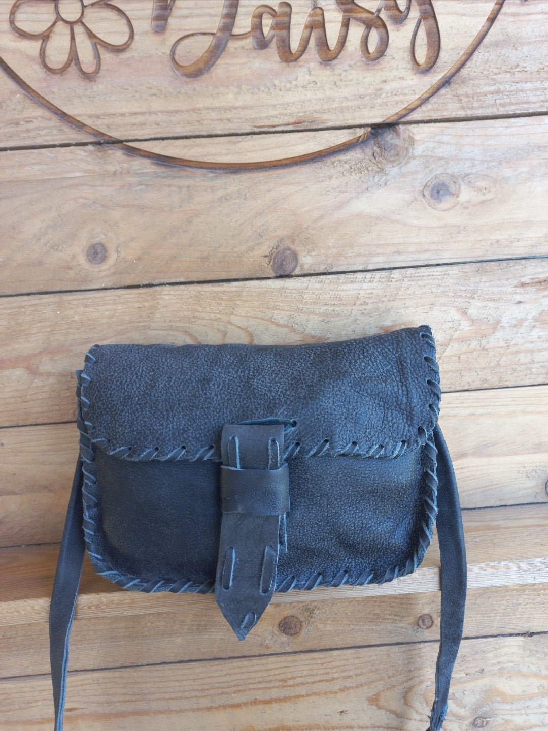 Buckled Flap Clutch Bag - Rustic Daisy